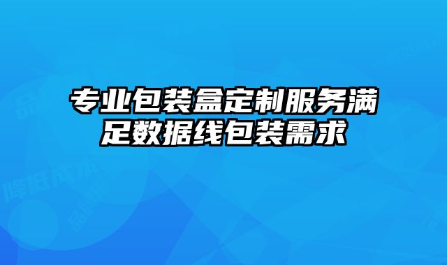 專業包裝盒定制服務滿足數據線包裝需求