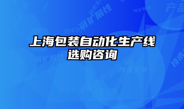 上海包裝自動化生產線選購咨詢